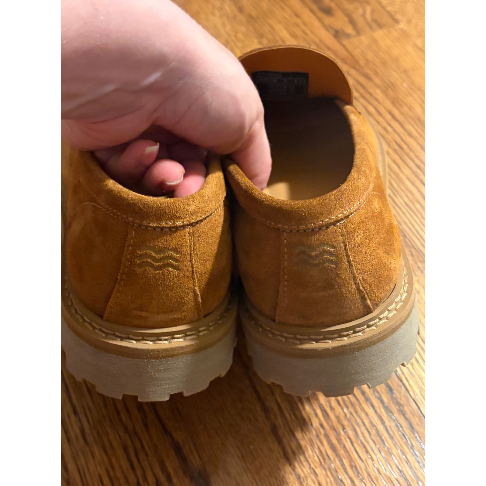 New Movements | Women's Loafer Raw Suede Cognac Brown Sz 38/7.5 — image 6 of 7